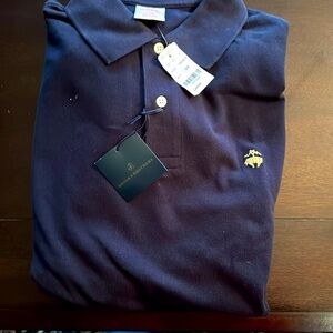 Brooks Brothers blue polo short sleeve never worn original tags large